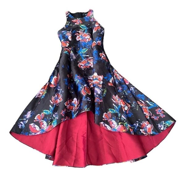 Sachin & Babi Noir High Low Floral Gown 2 - Picture 1 of 6